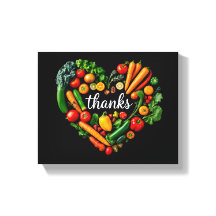 Thanksgiving gestrekte canvasprint