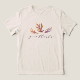Thanksgiving geven bedankt vallen bladeren elegant Tri-Blend shirt