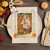 Thanksgiving gevoel van dankbaarheid Foto Feestdagenkaart