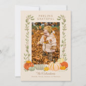 Thanksgiving gevoel van dankbaarheid Foto Feestdagenkaart (Voorkant)