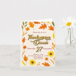 Thanksgiving Gevouwen Wenskaart Kaart