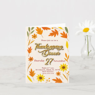 Thanksgiving Gevouwen Wenskaart Kaart