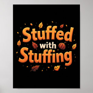 Thanksgiving Gevuld Met Vulling Herfstbladeren P Poster