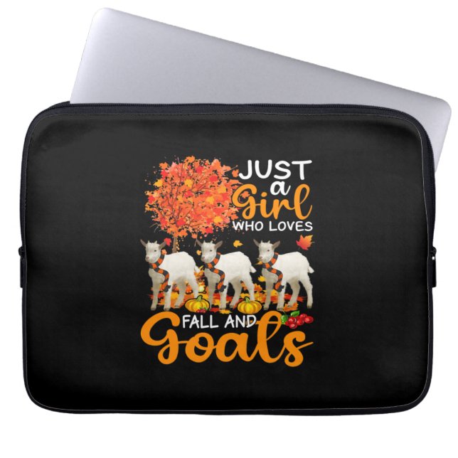 Thanksgiving gewoon een meisje dat van Herfst en g Laptop Sleeve (Voorkant)