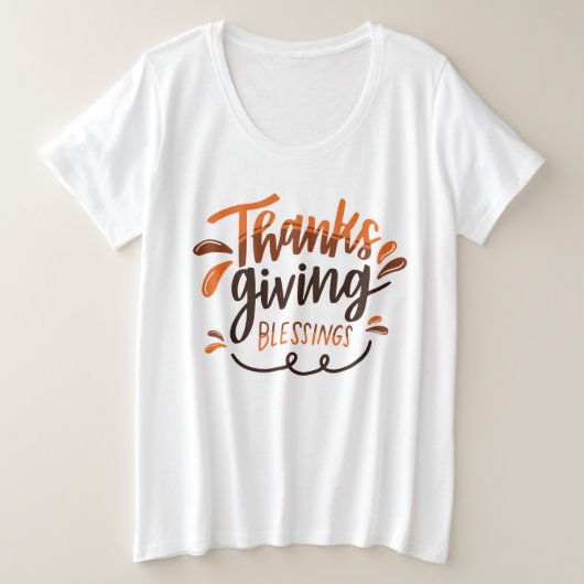 Thanksgiving gezegend - Thanksgiving Day Gift Grote Maat T-shirt (Design voorkant)
