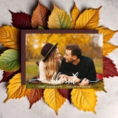 Thanksgiving Gezegende Script Foto Ansichtkaart Briefkaart