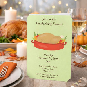 Thanksgiving gezin binnenste kaart