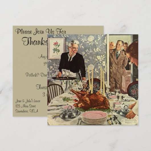  Thanksgiving, gezinsplanning Kaart (Voorkant / Achterkant)