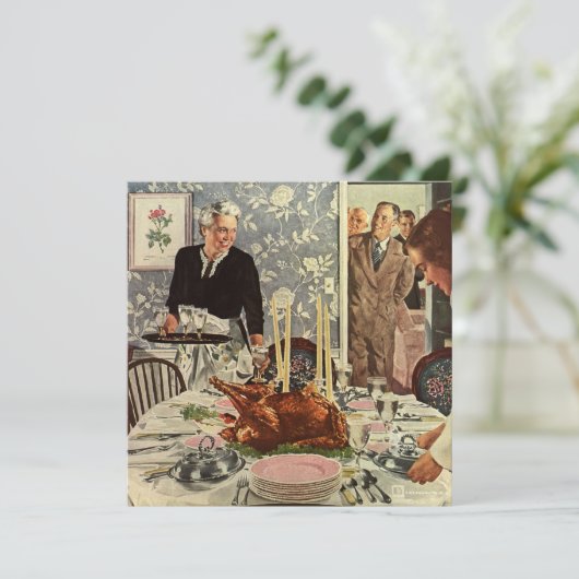  Thanksgiving, gezinsplanning Kaart (Staand voorkant)