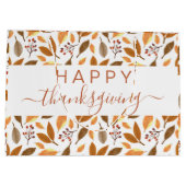Thanksgiving Gift Bag – Grateful with Fall Leaves  Groot Cadeauzakje (Achterkant)