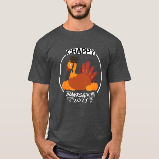 Thanksgiving Gift Crappy Illustration Design Dinne T-shirt (Voorkant)