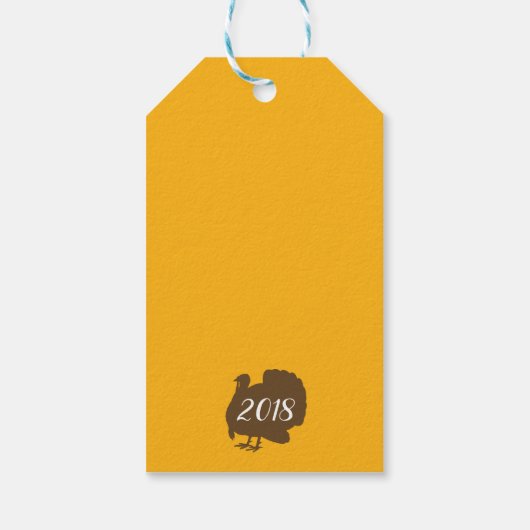 Thanksgiving Gift Label - Hartelijk dank voor uw v Cadeaulabel (Achterkant)