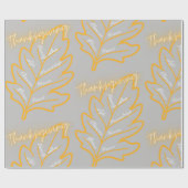 Thanksgiving Gift Wrapping - Grijs Goud Cadeaupapier (Vlak)
