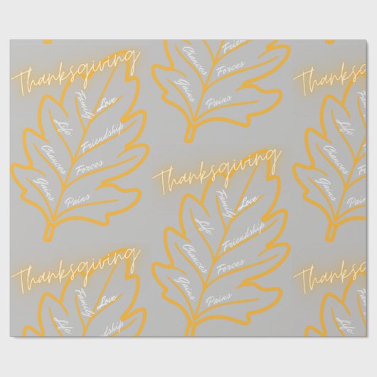 Thanksgiving Gift Wrapping - Grijs Goud Cadeaupapier (Vlak)