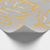 Thanksgiving Gift Wrapping - Grijs Goud Cadeaupapier (Hoek)