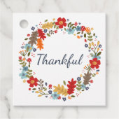 Thanksgiving Gift Wrapping Herfst krans Dankbaar Bedankjes Labels (Voorkant)