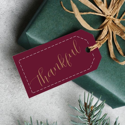 Thanksgiving Gifts Aangepaste Naam Minimalist Cadeaulabel