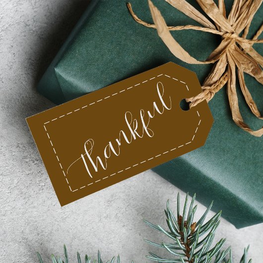 Thanksgiving Gifts Aangepaste Naam Minimalist Cadeaulabel