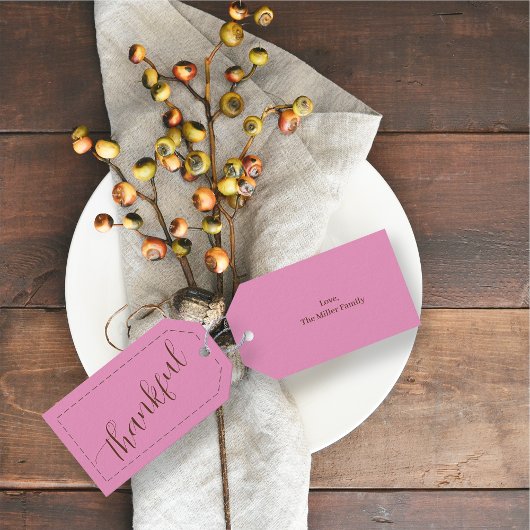 Thanksgiving Gifts Aangepaste Naam Minimalist Cadeaulabel