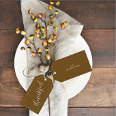 Thanksgiving Gifts Aangepaste Naam Minimalist Cadeaulabel