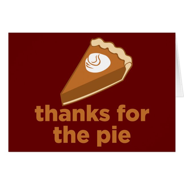 Thanksgiving+gifts Bedankt voor het Pie (Voorkant Horizontaal)