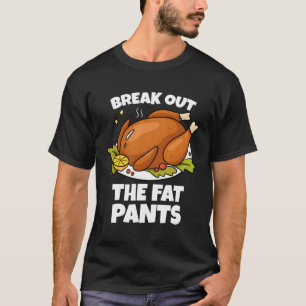 Thanksgiving Gifts Funny Turkey Day Doorbreken De T-shirt