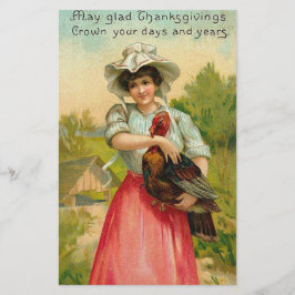  Thanksgiving Girl Greeting