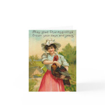  Thanksgiving Girl Greeting