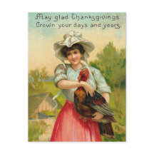  Thanksgiving Girl Greeting