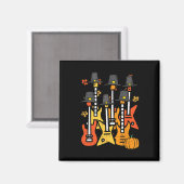 Thanksgiving Gitaren Herfst Rock Muziek Riocker Ma Magneet (Voorkant / Achterkant)