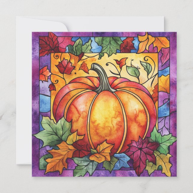 Thanksgiving Glas in lood Kaart (Voorkant)