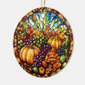 Thanksgiving Glas in lood Ornament (Links)
