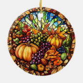 Thanksgiving Glas in lood Ornament (Achterkant)