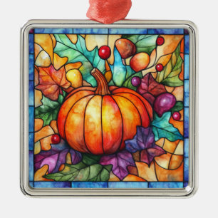 Thanksgiving Glas in lood Ornament