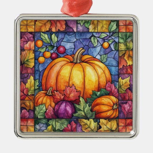 Thanksgiving Glas in lood Ornament (Voorkant)