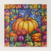 Thanksgiving Glas in lood puzzel Legpuzzel (Verticaal)