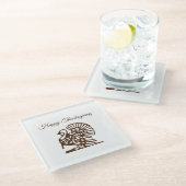 Thanksgiving Glazen Onderzetter (Schuin)