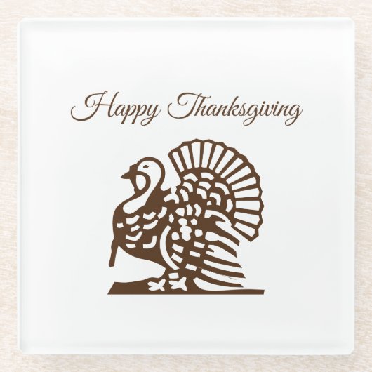 Thanksgiving Glazen Onderzetter (Voorkant)