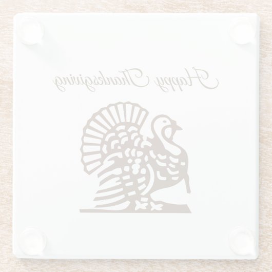 Thanksgiving Glazen Onderzetter (Achterkant)