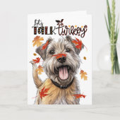 Thanksgiving Glen van Imaal Terrier Dog Talk Turki Feestdagen Kaart (Voorkant)