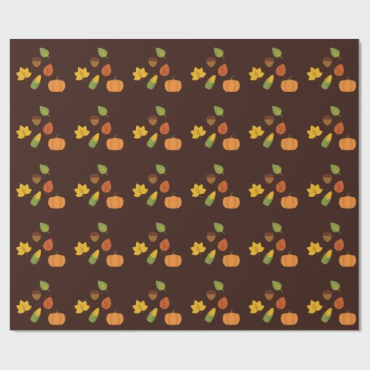 Thanksgiving Glitter Cadeaupapier (Vlak)