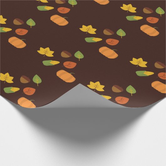 Thanksgiving Glitter Cadeaupapier (Hoek)