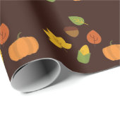 Thanksgiving Glitter Cadeaupapier (Rol Hoek)