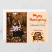 Thanksgiving Gnome Afbeelding Flat Holiday Card Feestdagenkaart (Voorkant / Achterkant)