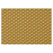 Thanksgiving Gnome en herfst bladeren op bruin Tafelkleed (Voorkant (Horizontaal))