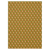 Thanksgiving Gnome en herfst bladeren op bruin Tafelkleed (Voorkant)