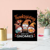 Thanksgiving Gnome Herfst Leopard Turkije Essentia Acryl Bord (Huwelijk)
