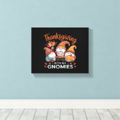 Thanksgiving Gnome Herfst Leopard Turkije Essentia Canvas Afdruk (Insitu (Houten vloer))