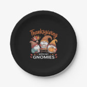 Thanksgiving Gnome Herfst Leopard Turkije Essentia Papieren Bordje (Voorkant)