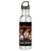 Thanksgiving Gnome Herfst Leopard Turkije Essentia Waterfles (Voorkant)